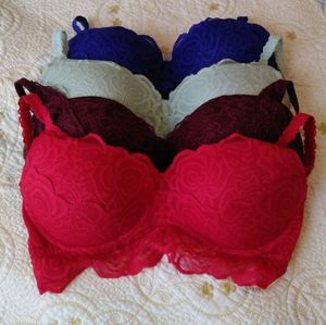 Bundle of 4 VS Longline Push-up Bras